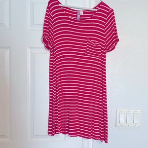 Pink striped dress